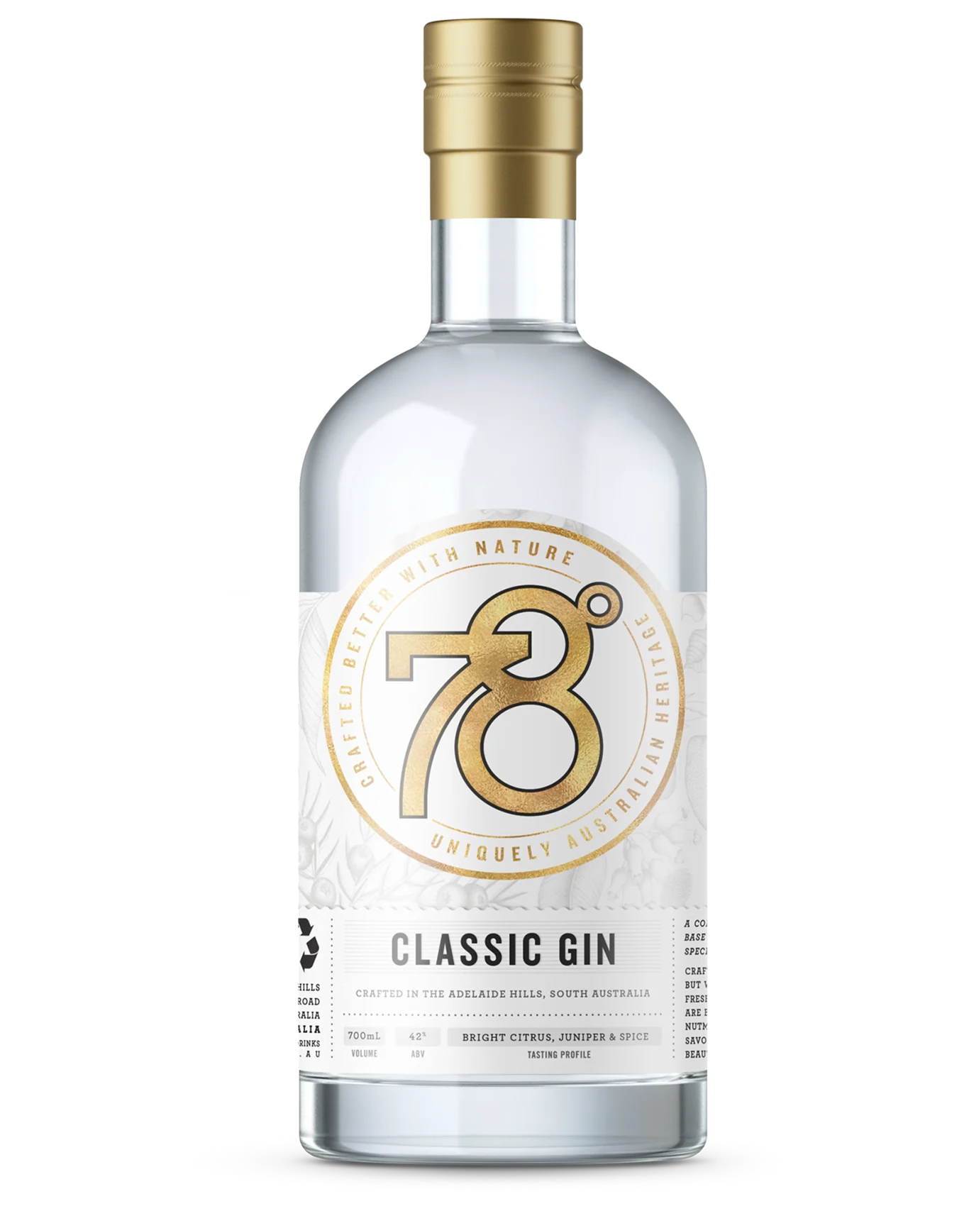 Adelaide Hills Distillery 78 Degrees Small Batch Gin